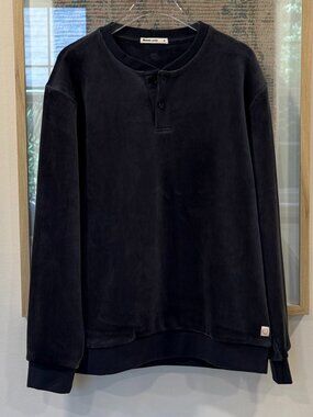 *Marine Layer Clayton Henley Pullover Blue Mens Medium